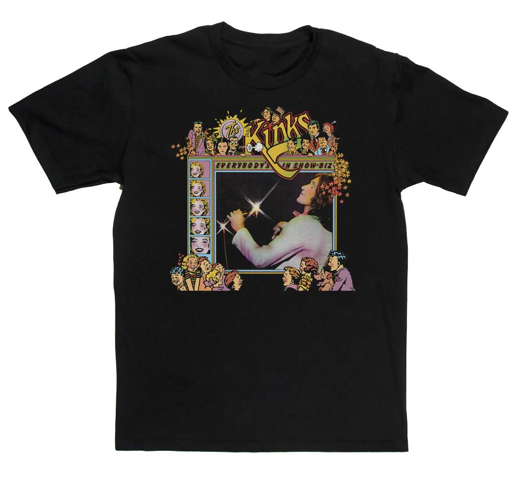 Vtg The Kinks Everybodys In Show Cotton Black All Size T Shirt For Men UR137 XXL