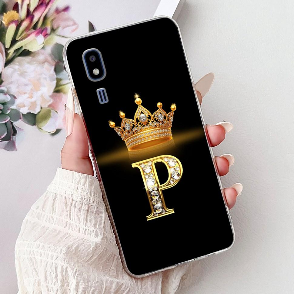 

Alphabet Crown Letters Case For Samsung A2 Core Case SM-A260F Soft Slim Back Cover For Samsung Galaxy A2 Core Phone Cases Samsung A02 Core