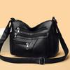 Fashion Crossbody Bag 2025 Hot Soft Multi-layer Joker Shoulder Bag PU Waterproof Large-capacity Multi-pocket Practical Messenger Bag