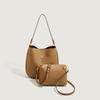 Autumn New Simple Solid Color One Shoulder Bag High-end PU Soft Leather Large Capacity Women's Bag Sets Fashion Magnetic Buckle Ladies Crossbody Bag