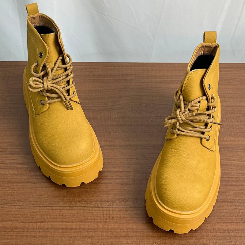 Fashion Trendy Thick Soled Men's Shoes Luxury Designer Classic Style Daily Office Work Fashion Street 38-46 and Youth Shoes White