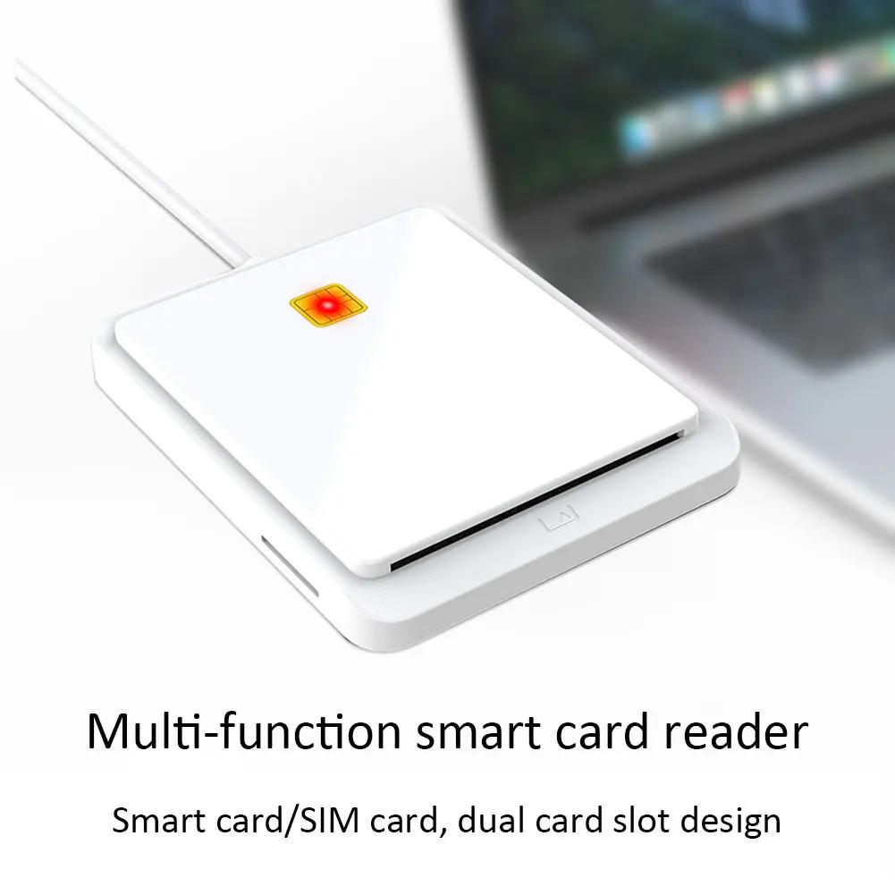 USB 2.0 Smart Card Reader Support Hot Swap Memory for ID Bank SIM CAC ID Card Cloner Connector Adapter for Windows 7/8/8.1/10