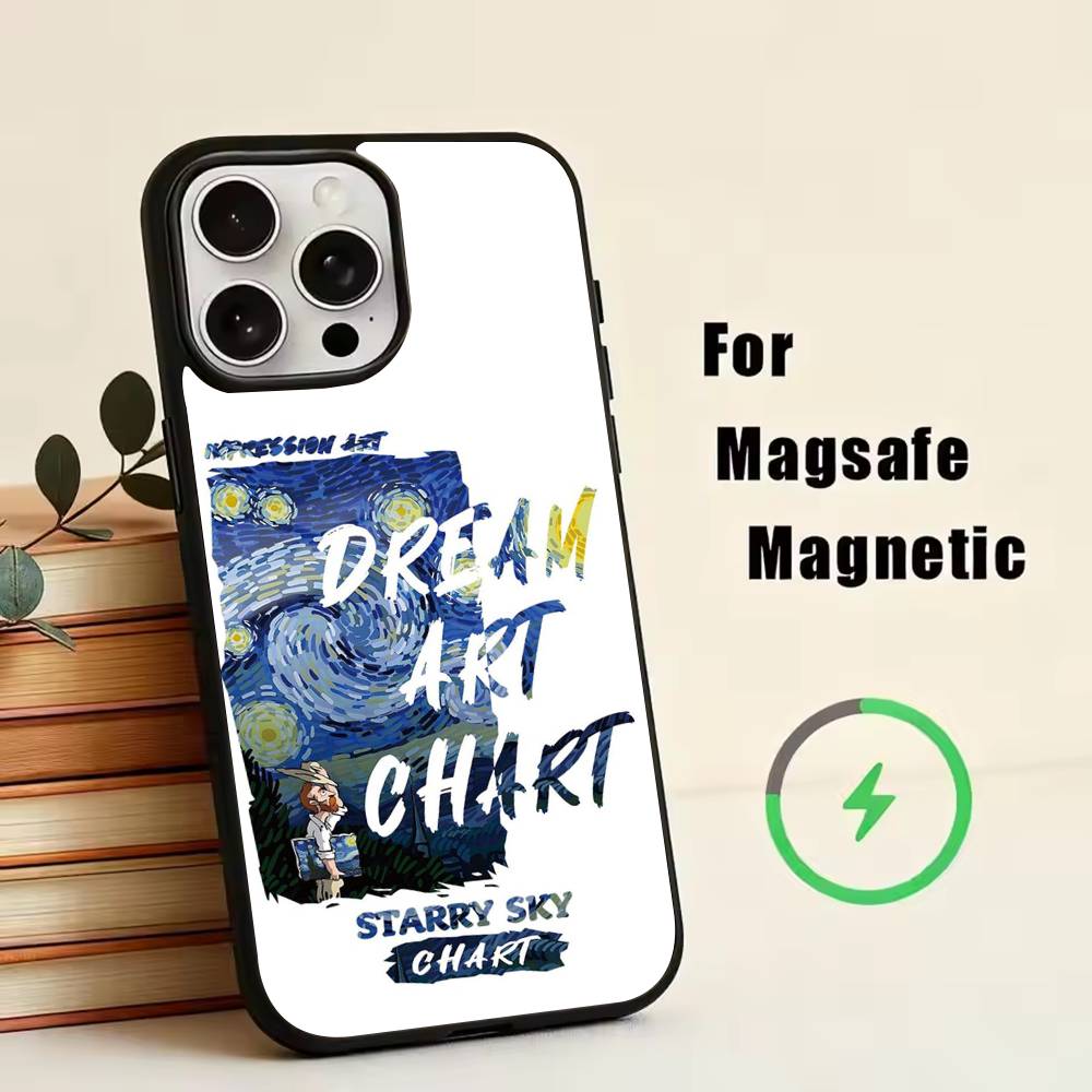 Van Gogh  Phone Case For iPhone17,16,15,14,13,12,11 Plus,Pro Magnetic with Magsafe Wireless Charging