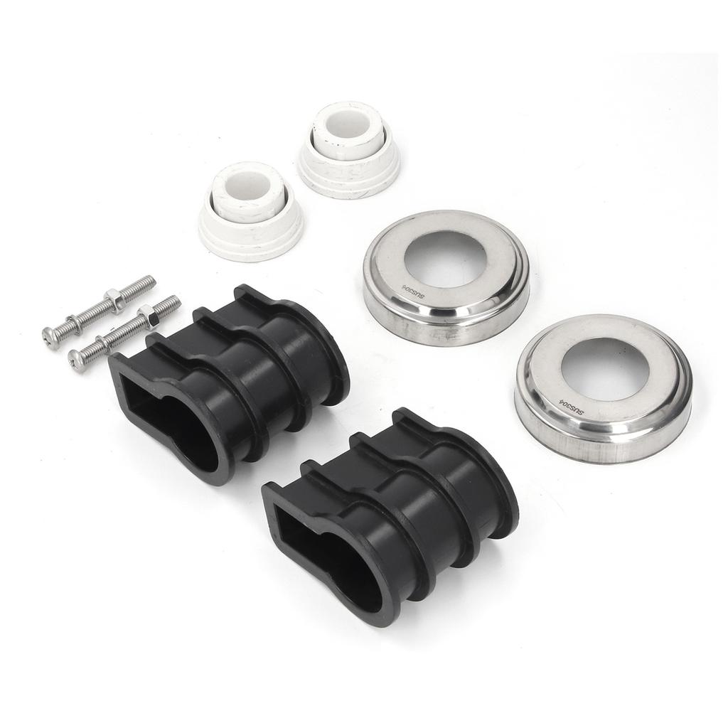 Badeleider Erstatningssett 304 Rustfritt Stål Dekkplater Støtfangerbolter Muttere Anker for 42mm Rør Svømmebasseng