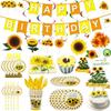 Cheerful Sunflowers Theme Party Decoration Set For Memorable Baby Showers And Kids Birthdays