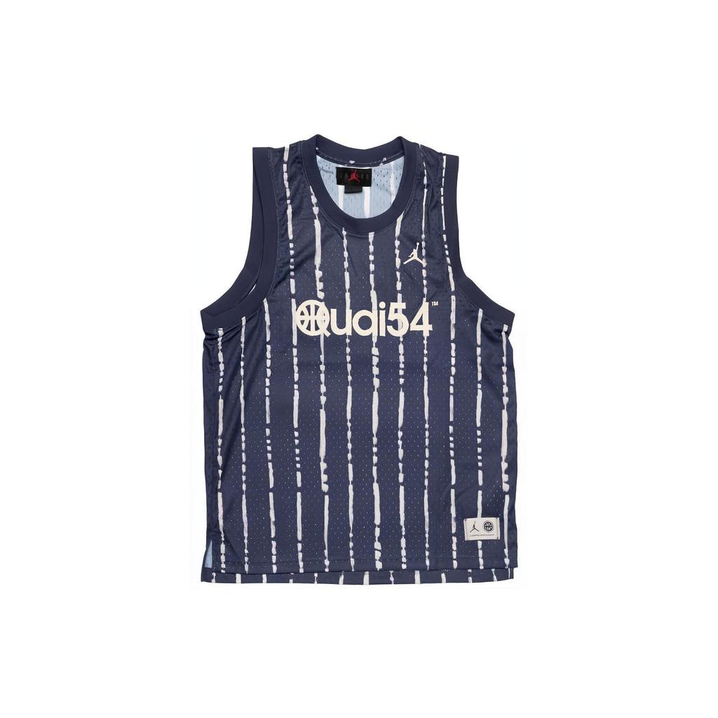 Jordan Printed Letter Logo Mesh Round Neck Sleeveless Basketball Tank Top Men Tops Blue DV6793-511