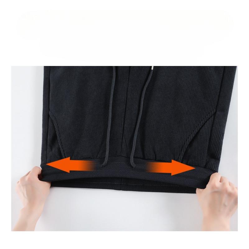 Women High Waist Casual Loose Pants Straight Wide Leg Female Thick Baggy Trousers