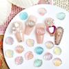 Aurora Colorful Scallop Shell DIY Accessories Hair Clips Nail Art Decorations Phone Case Headwear Resin Accessories