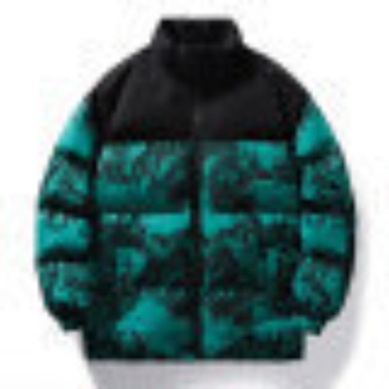 

Новая зимняя куртка-пуховик для пары со стойкой воротником, мужская ветрозащитная куртка-пуховик, модная куртка, теплая мужская куртка-пуховик 3XL зелёный