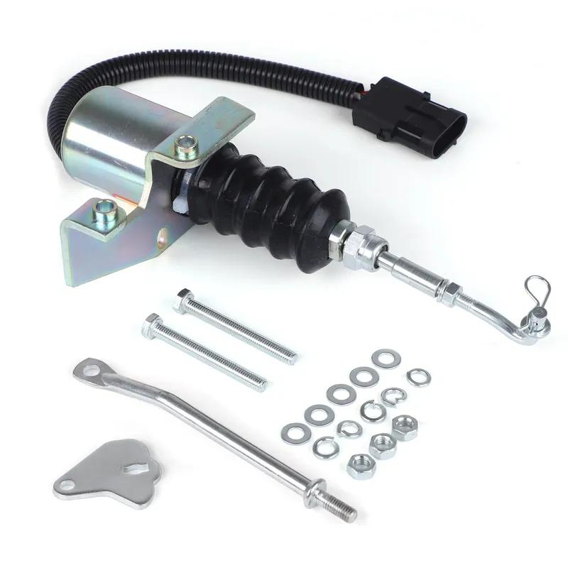 CNSPEED Diesel Engine Shut-Off Solenoid Valve Complete Set Of Accessories 24V For Cummins Coil 6CT 8.3 OEM 3932017 SA 3742 24