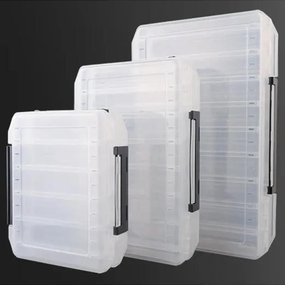Double Sided Fishing Tackle Box 10/14/18 Compartment Fishing Lure Organizer Multifunctional Fishing Storage Case for Wobblers
