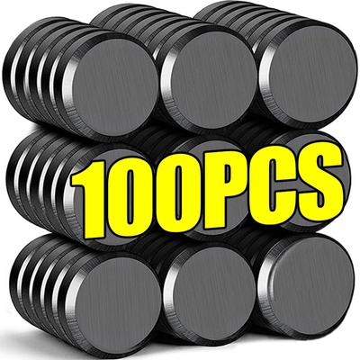 100/10 Stück Mini-Rundmagnete, starke Magnetfolien, Neodym-Magnet, Whiteboard-Kühlschrankaufkleber, DIY-Bastelarbeiten für Zuhause, Büro, Schule