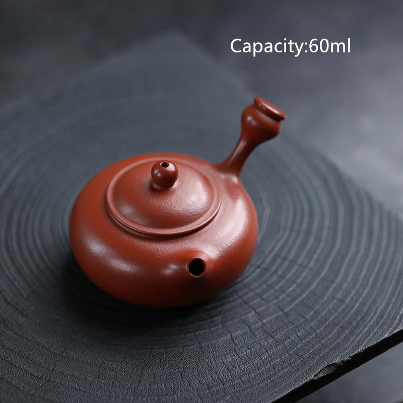 Chinese Tradition Yixing Purple Clay Teapot Small Capacity Tea Pot Handmade Side Handle Pot Household Kettle Zisha Tea Set