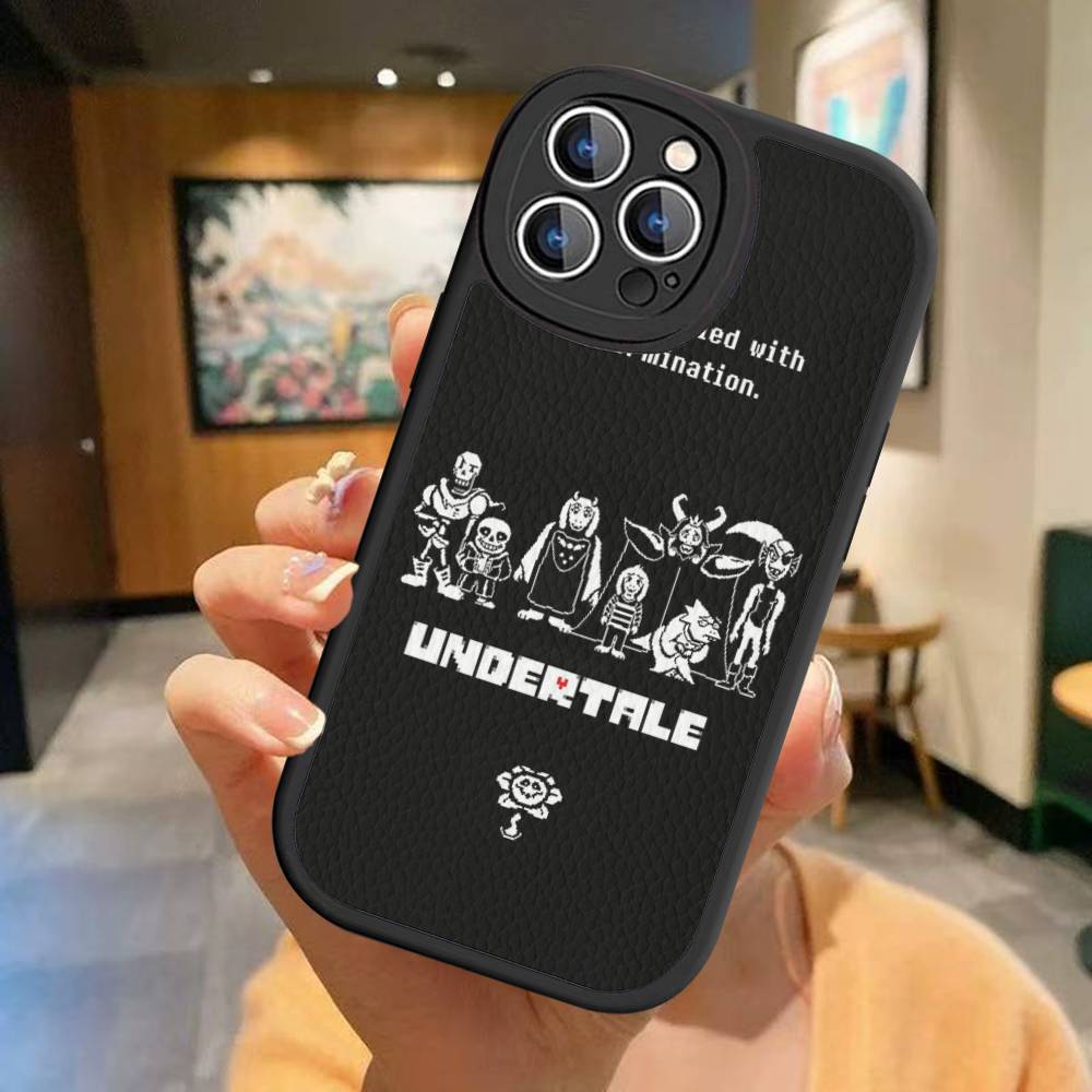 

U-Undertale For IPhone 16 15 14 13 12 11 Pro Max Plus Leather Phone Cover iphone 12