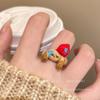 Wind Pearl Zircon Butterfly Ring Female Niche High-end Sense Light Luxury Couple Pair Ring Temperament Open Ring