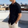 Men's Lightweight Breathable Button Up Casual Shirt Short Sleeve Relaxed Fit Summer Shirt with Chest Pocket and Collar for Everyday Wear