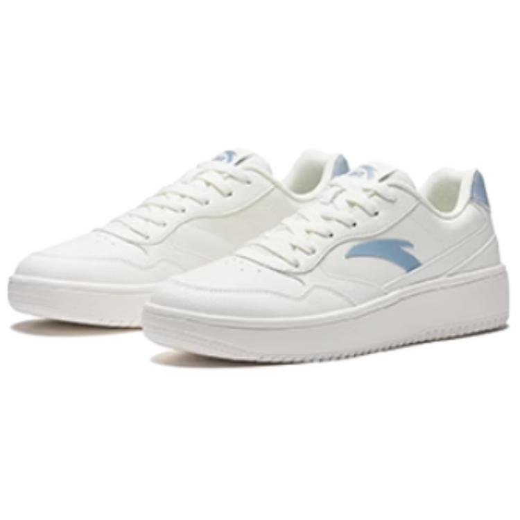 Anta Lightweight Comfortable Versatile Non-Slip Balance Low-Top Skate Shoes Men sneaker White Blue 912528001-4