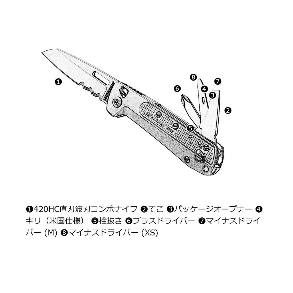 LEATHERMAN Knife FREE K2X Japanese 25 Year Warranty Multi-Tool [Genuine Product]