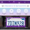 Bling License Plate Frame, Sparkly Rhinestone Car Tag Cover with Glittery Screw Caps, Stainless Steel Handcrafted Crystal Licence Plate Holder for