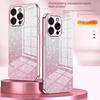 Elektropläterat Glitter Telefonskal För iPhone 16 15 14 13 12 11 Pro Max Plus Stöttåligt Mjukt TPU Baksida