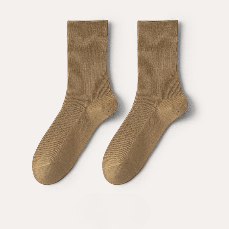 

Женские весенне-осенние новые однотонные влагоотводящие свободные гольфы 1 pair верблюд