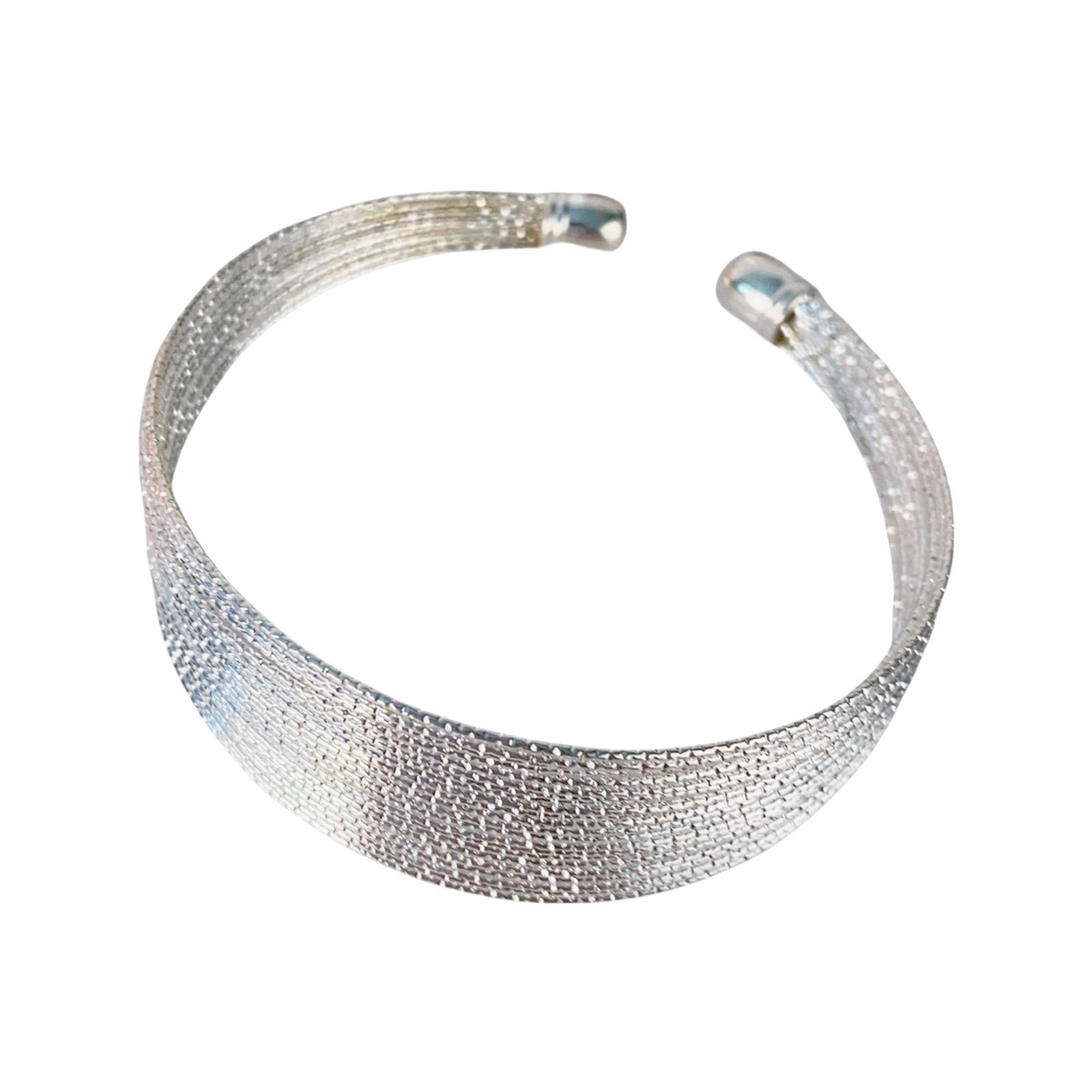 

Элегантный многослойный позолоченный широкий проволочный браслет-манжета Модный аксессуар для женщин Модная бижутерия Заметные украшения серебряный