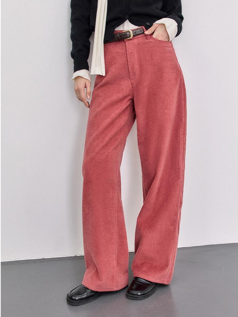 Sopeulleo Voa Corduroy Fleece Wide Pants_Pink