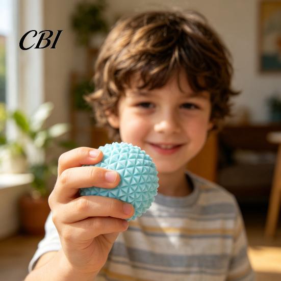 Portable Sensory Toy 3D Printed Rotatable Spiky Ball, Mini Textured Fidget Ball for Lightweight Stress Relief, Decompression Twisting Desk Travel
