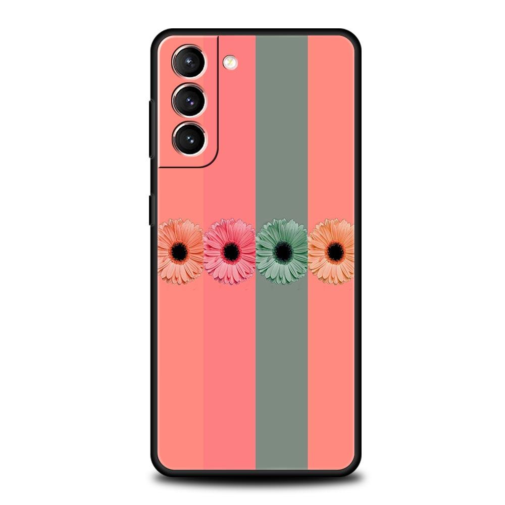 Phone Case for Samsung Galaxy S26 S25 S24 S23 S22 S20 S21 FE Ultra Plus S25 Edge 5G Soft TPU Fashion Fresh Little Daisy Flower