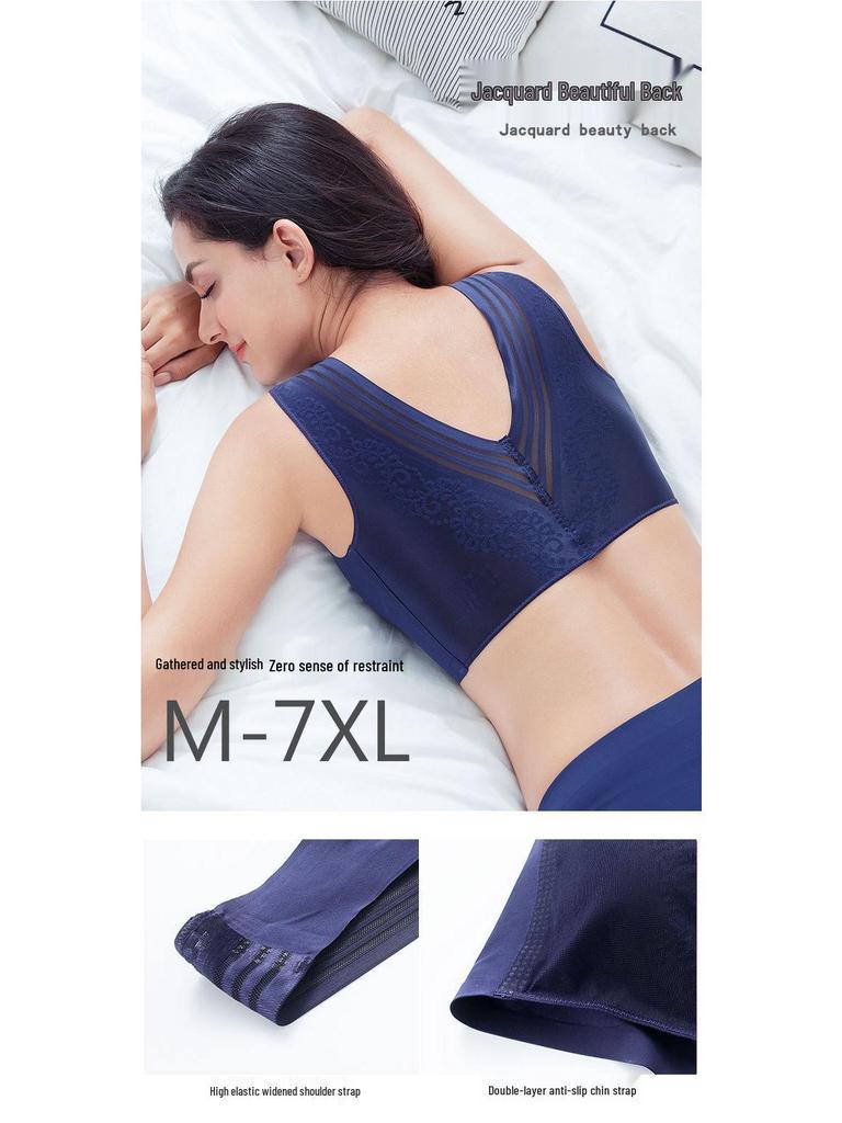 Nahtloser Sport-BH für Damen - Große Größen, Ohne Bügel, Schlafunterstützung, Stoßfest.