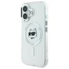 Karl Lagerfeld Klhmp16Shlschh Iphone 16 6.1 Biały/White Hardcase Iml Metal Choupette Head Magsafe
