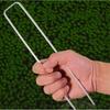 50 Garten-U-förmige Bodennägel, dick, 2,5 mm breit, 4 cm lang, 10 cm große U-förmige Bodennägel