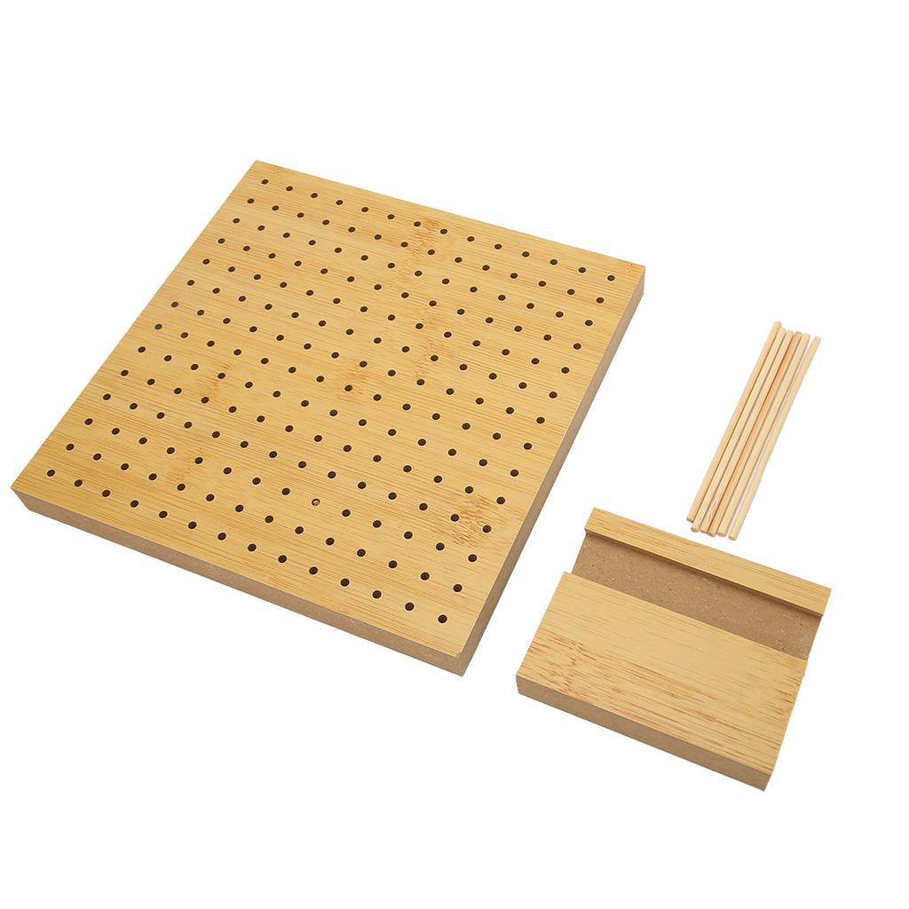 Virkblockbräda med 6 stift, 3 mm håldiameter, Tetragonum, trävirkblock för nybörjarmammor, S