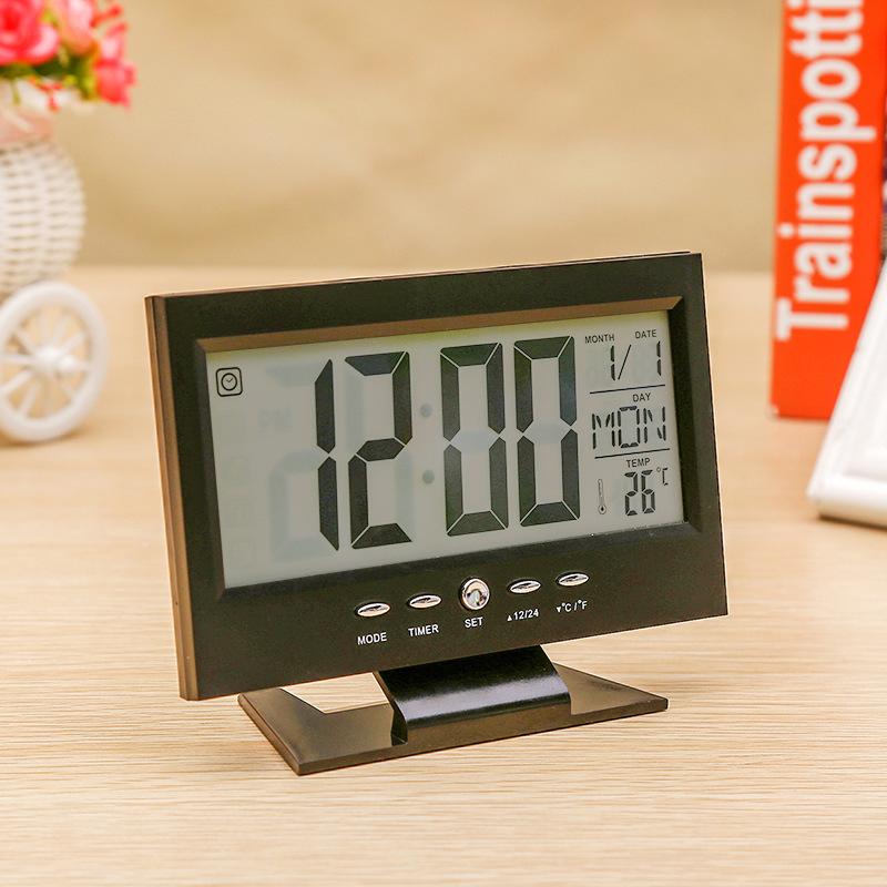 LCD voice-controlled perpetual calendar clock Electronic watch Fashion digital perpetual calendar