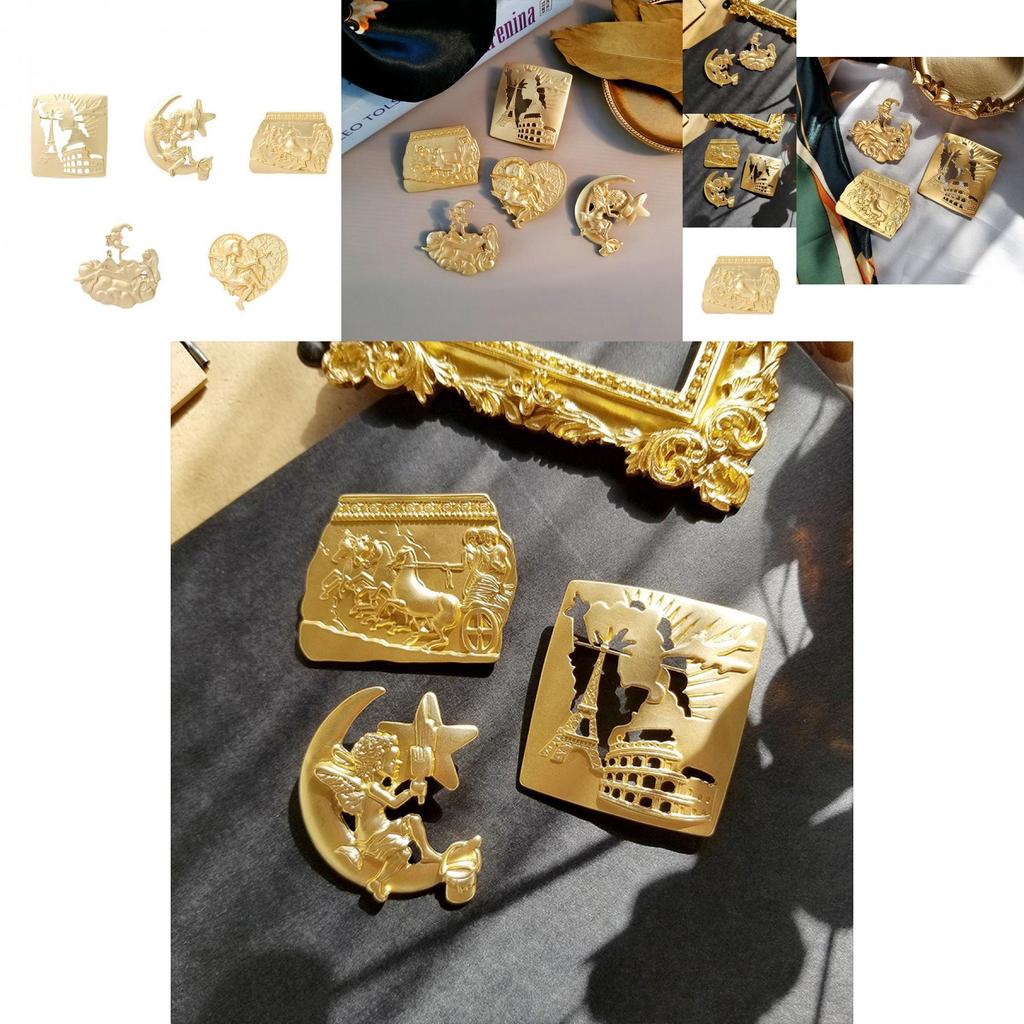 Distinctive Retro Egyptian Cupid Brooch Pin In Durable Alloy Material Ideal For Fashion Enthusiasts