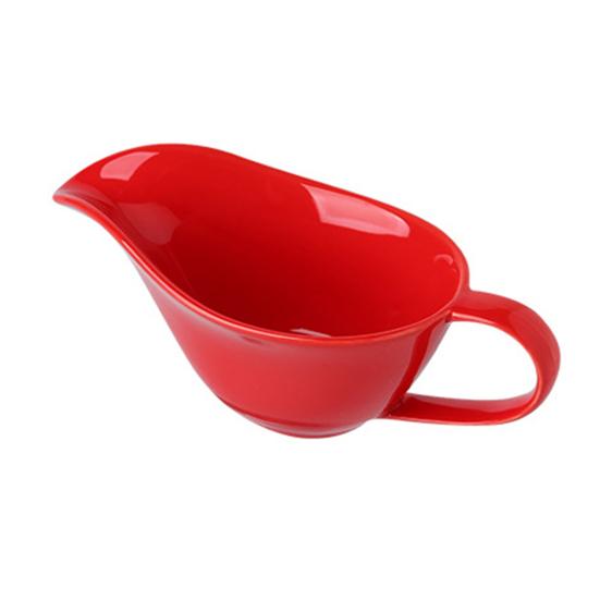 Yousheng Sauce Cup Ceramic Handle Design Dishwasher Safe Wide Spout No Mess Pouring Sauce Serving Pitcher Home Kitchen Decor