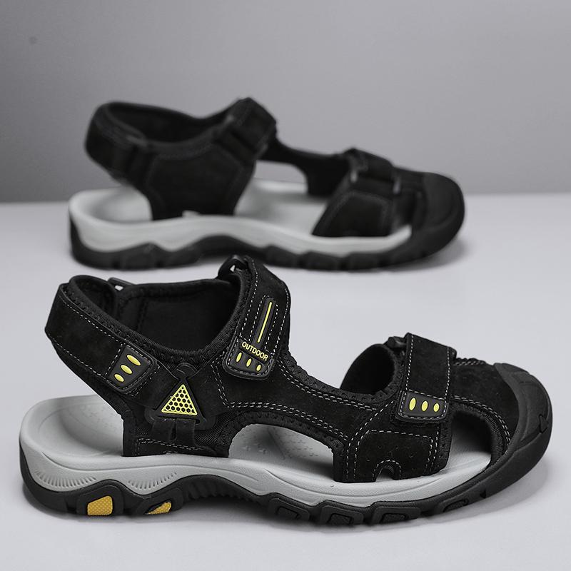 Fashion New Men's Sandals Summer Genuine Leather Sandals Men Outdoor Casual Lightweight Beach Sandals Fashion Men's Sneakers Large Size