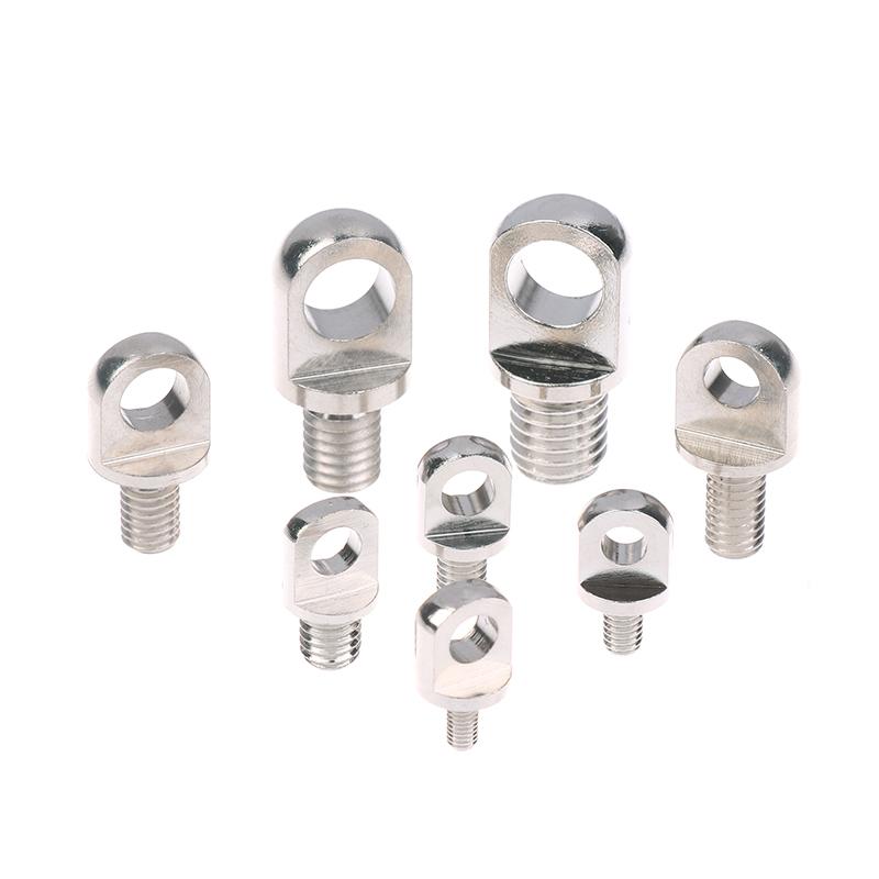 3Pcs Brass Stud Nuts & Eye Bolts With Hole M3/M4/M5/M6/M8/M10 Copper Lifting Eye Screws Set Hardware Accessories
