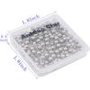 1/8 Inch Map Tacks, Push P, Plastic Round Head, Steel Point, 100-Count, Silver Colors