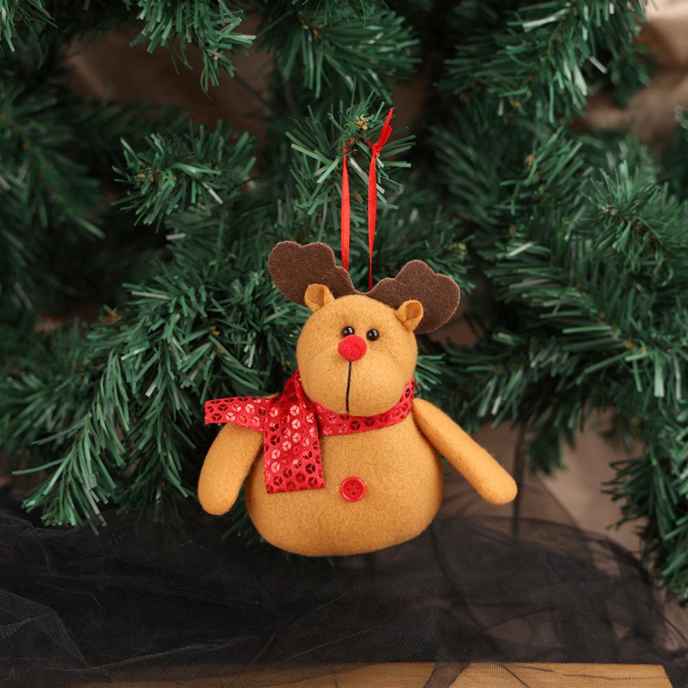 4Pcs Christmas Ginger Man Ornaments Snowman Santa Elk Figurine Hanging Ornaments For Xmas Tree Christmas Decorations