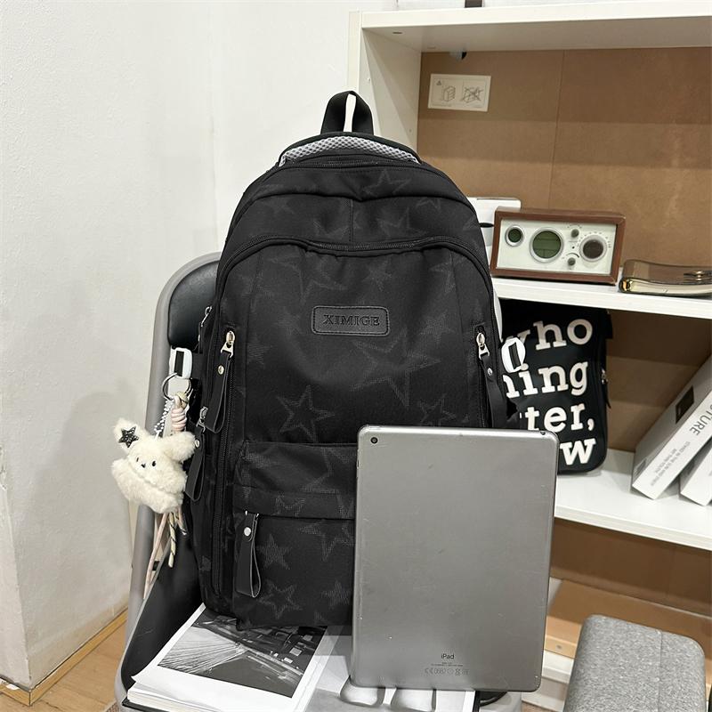 Student Schoolbag Women's Star Printed Backpack Men's Computer Bag