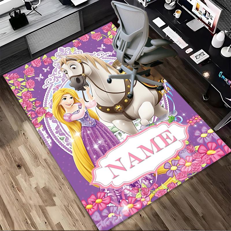 Personalized Name Lights Living Room Non-Slip Area Rug Soft Carpet for Bedroom Kids Playroom Sofa,Office Home Decor Doormat