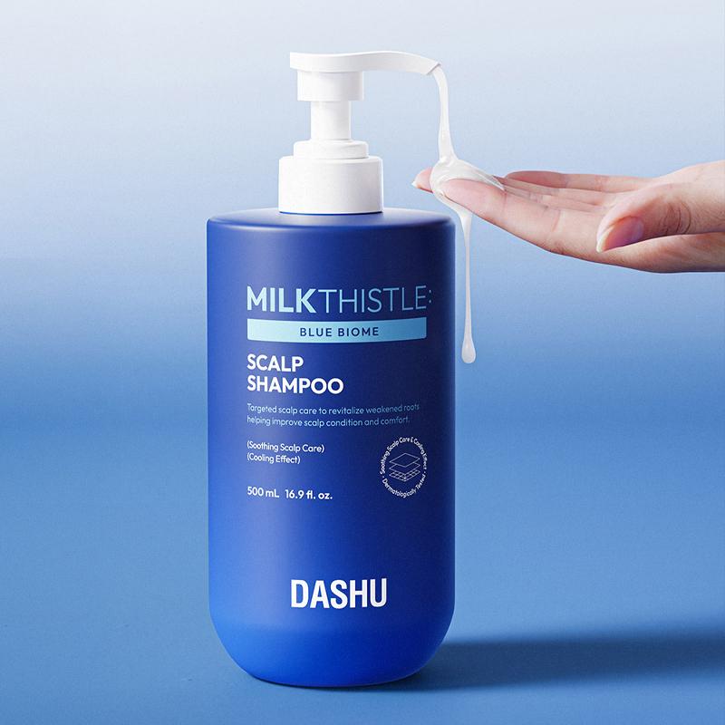 DASHU Shampoo Diário para Couro Cabeludo Bioma Azul Cardo Mariano 500ml