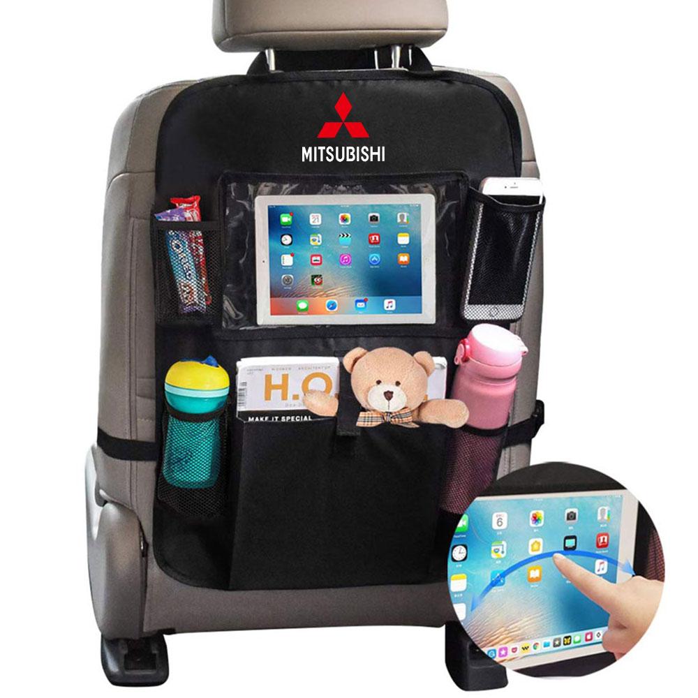 xksh2 Touch Screen Tablet Holder Auto Storage Pockets Cover Car Seat Back Car Accessories For Mitsubishi Asx Outlander 3 Xl l200 EX10