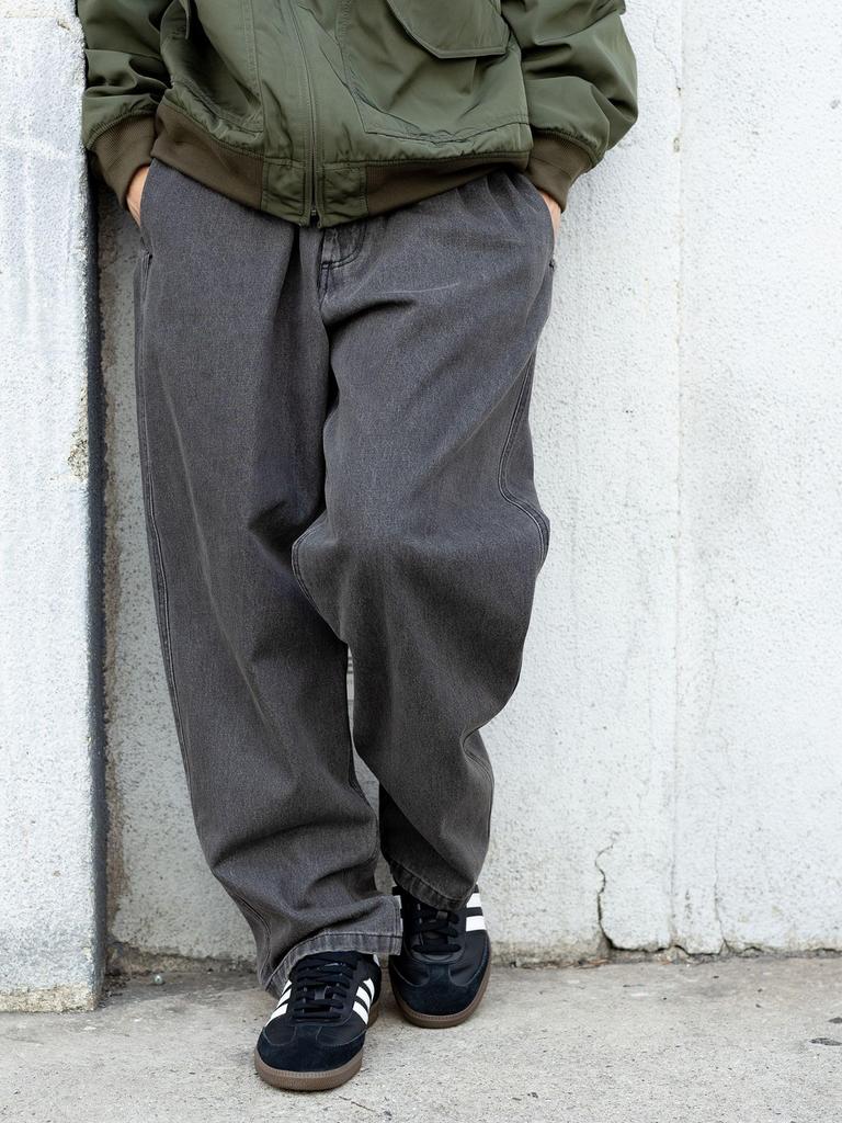 Balloon Denim Easy Pants for Size 422304061471920 [BEAMS HART] Men, BLACK, L,