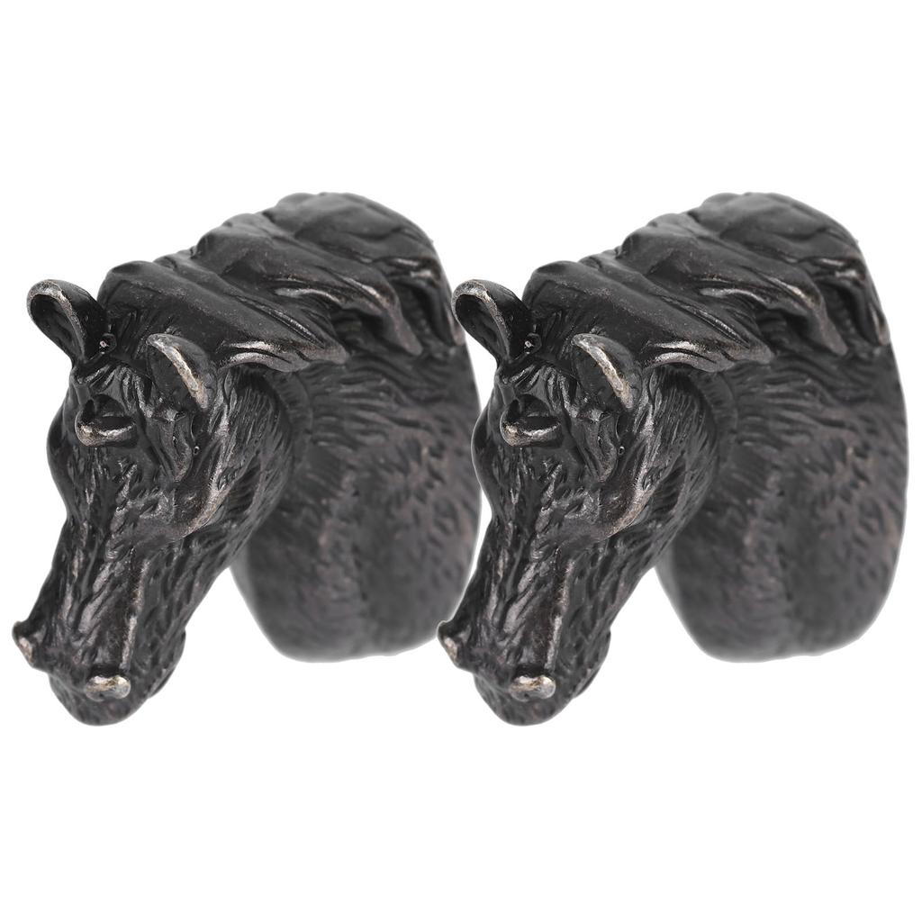 2 Sets Modern Stylish Cabinet Handles Horse Head Pull Kitchen Wardrobe Drawer Door Knob