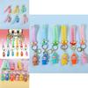 Colorful Cartoon Pvc Sheep Keychain Adorable Soft Keyring For Bags And Cars