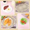 2 Pcs Vintage Lace Placemats Handmade Oval Cotton Crochet Placemats 14x10 Inch Floral Table Mats for Dining Cotton for Furniture Table Bedrooms Home