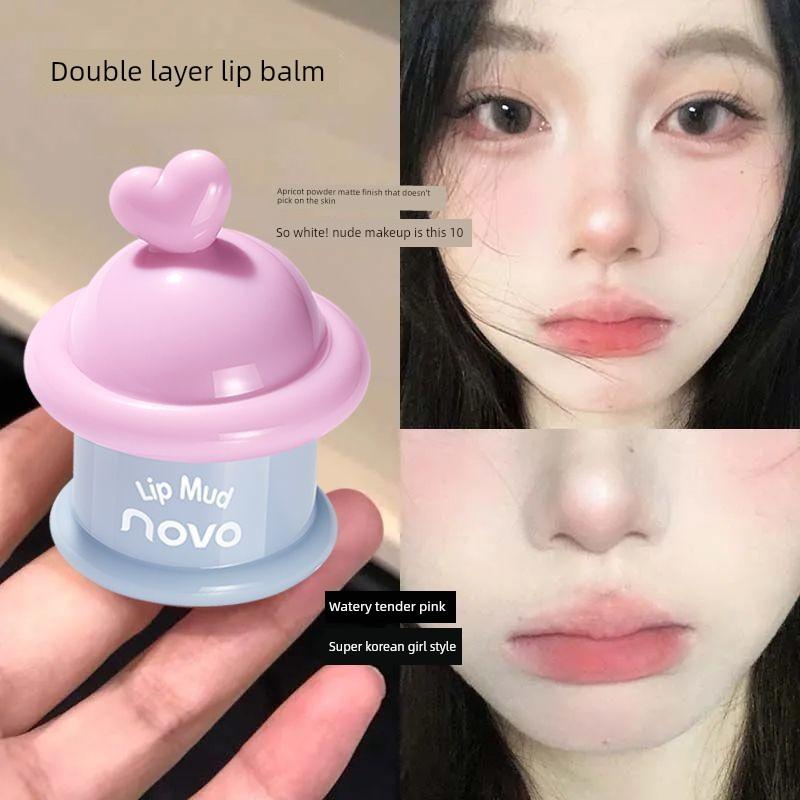 Novo Multi-Purpose Cream Lip Mud Matte Misty Finish Lip Glaze Non-Fading Non-Stick Cup Lipstick Blush Velvet Lip Cream