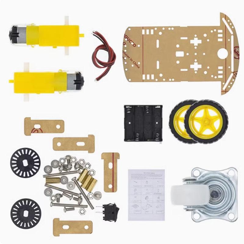 Kit Mașină Inteligentă 4WD și 2WD: Set Mașinuță DIY Urmăritoare de Linie/Bluetooth
